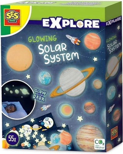 SES Leuchtendes Sonnensystem-Set für Wand und Decke