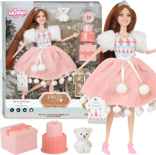 Woopie Royal Puppe Emi, Geburtstagsprinzessin mit Teddybär