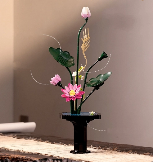 Bausteinset CaDA Floral Art Summer Song – Blumen-Dekoration 61,6 cm, 755 Teile
