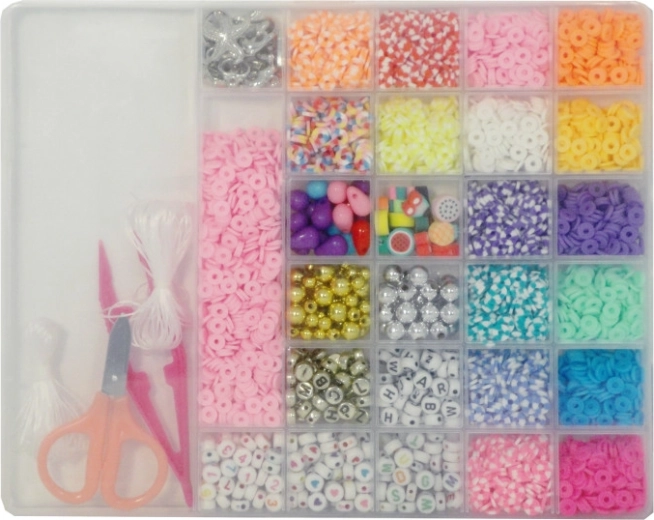 Perlen im Etui mit Fächern – Schmuck-Bastelset