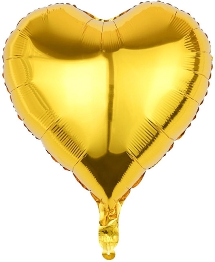 Folienballon Herz gold 45 cm