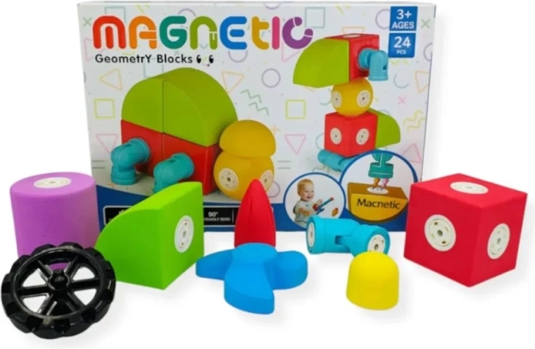 Magnetische Schaumstoff-Bausteine Tong LE, 24 Teile