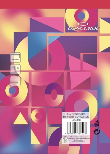 CONCORDE Block A4 liniert 8 mm, 50 Blatt