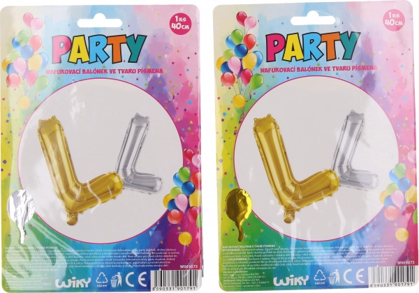 Aufblasbarer Ballon in L-Form