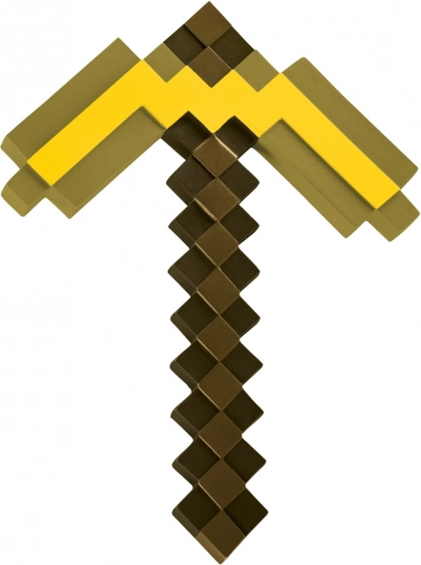 Goldene MINECRAFT-Spitzhacke – Kunststoffreplik