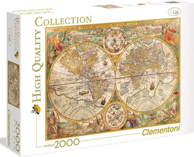 Puzzle 2000 Teile Alte Weltkarte