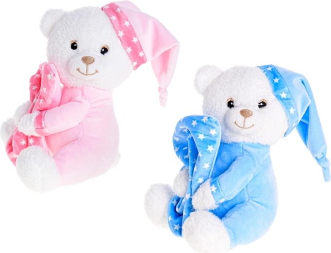 Plüsch-Teddybär mit Rassel 20 cm