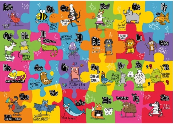 Gibsons großes Bodenpuzzle Unkonventionelles Alphabet für Kinder