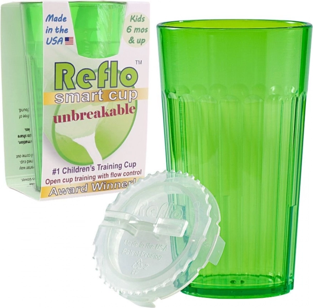 Trainingsbecher REFLO – grün, unzerbrechlich, 170 ml (ab 6 Monaten)