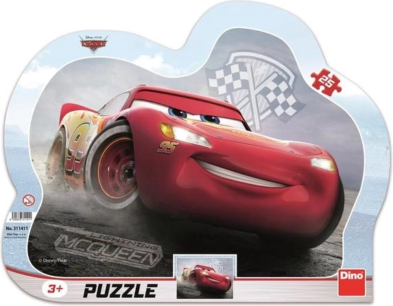 Dino Puzzle Cars 3: Lightning McQueen - 25 Teile