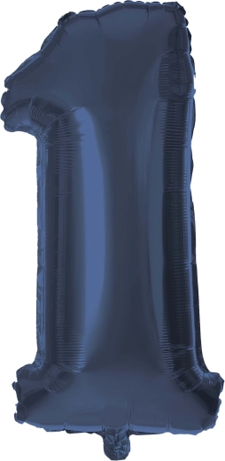 Folienballon Ziffer 1 30 cm blau TORO