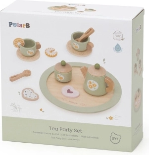 Viga Holz-Tee- und Kaffeeservice mit Tablett