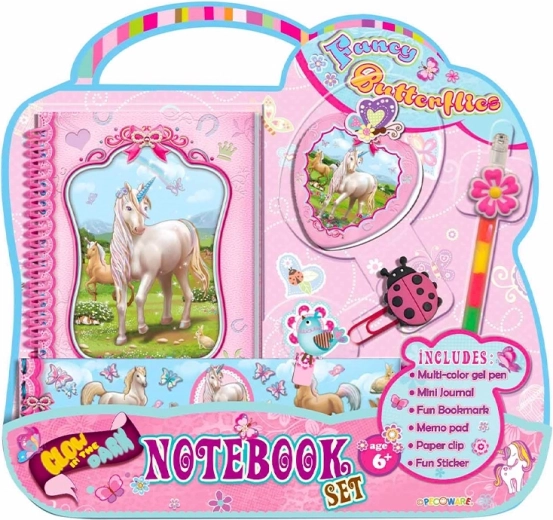 Set aus leuchtenden Notizblöcken Einhorn