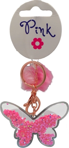 Anhänger mit Pompons Schmetterling - 1 Stück