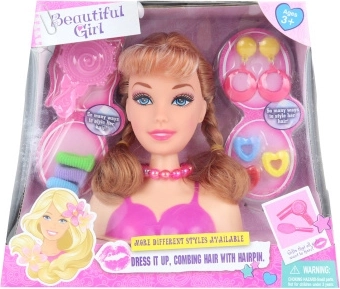 Frisierkopf mit Zubehör für Frisuren