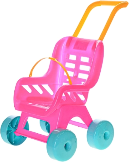 Kunststoff-Puppenwagen – rosa Buggy