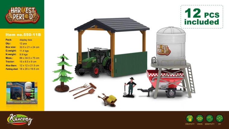 Bauernhof-Set mit Traktor