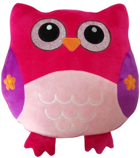 Eulenförmiges Kissen 35 cm