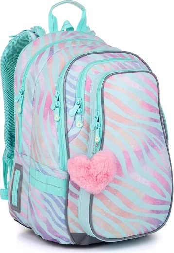 Schulrucksack Topgal lynn Regenbogen-Zebra