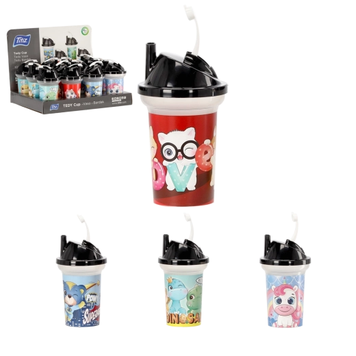 Kinderbecher mit Strohhalm 300 ml