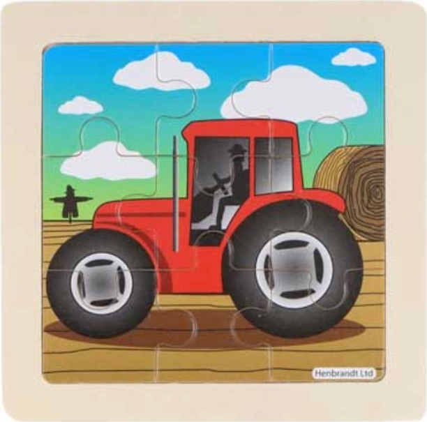 Holzpuzzle Bauernhof – Traktor 9 Teile