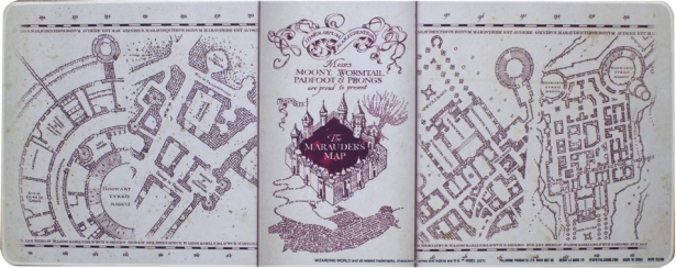 Schreibtischunterlage HARRY POTTER – Rumtreiberkarte 40 × 80 cm