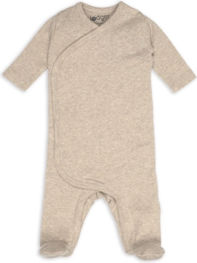 Lodger Neugeborenen-Strampler mit Wickelverschluss melange beige, Gr. 50