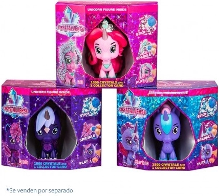 Crystalverse Galaktisches Einhorn – Kreativset mit Kristallen 11 cm