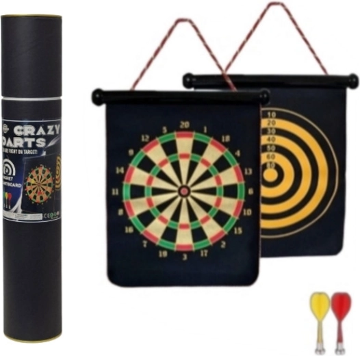 Doppelseitige Dartscheibe mit Set sicherer Pfeile