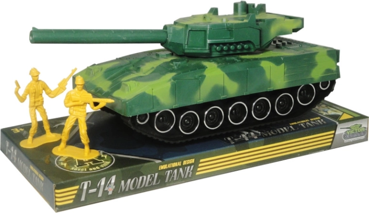 Panzer mit Reibungsantrieb und Soldatenfiguren