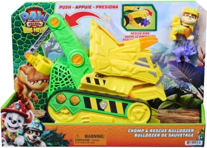 PAW Patrol Der Mighty Kinofilm Dino Rubble Bulldozer Chomp & Rescue mit Figuren