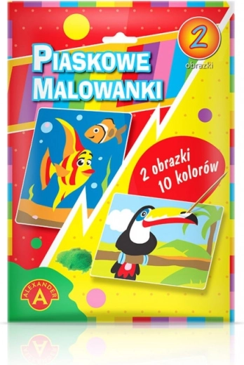 Sandbild-Malset Fisch und Tukan – Kreativset für Kinder
