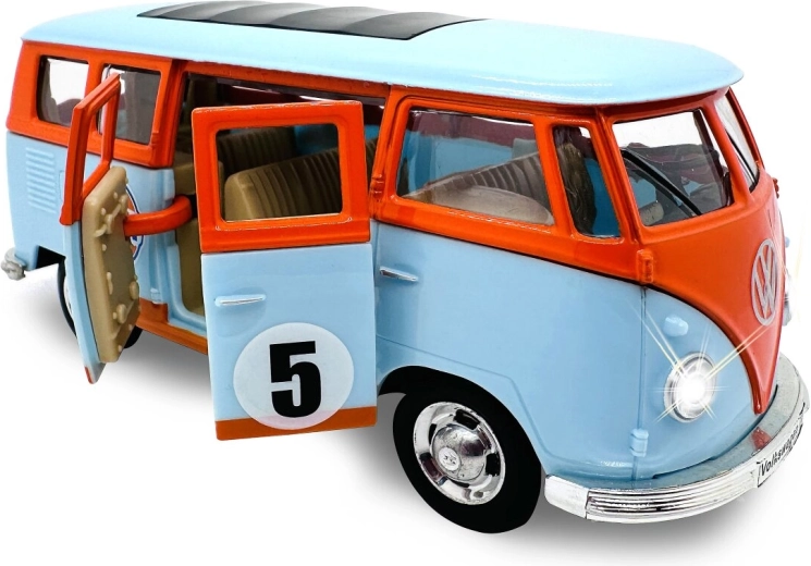 Metallmodell Volkswagen T1 Bulli im Maßstab 1:30, hellblau