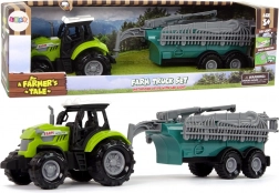 Grüner Kindertraktor mit Feldspritze und Geräuschen