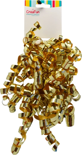 Geschenkband metallisch hellgold 6 mm, 2 Stk.