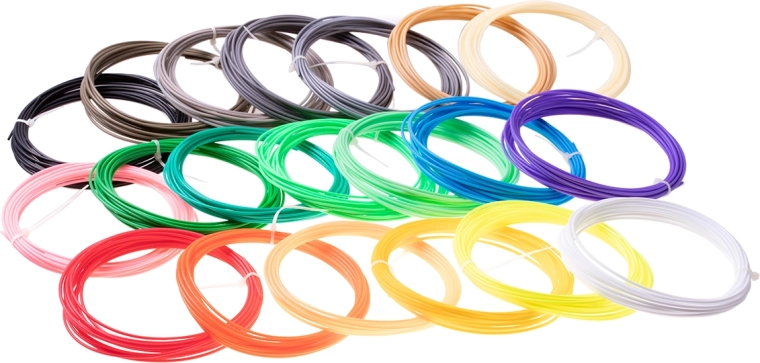 Filament für 3D‑Stift 20 Farben x 5 m PLA – verschiedene Farben