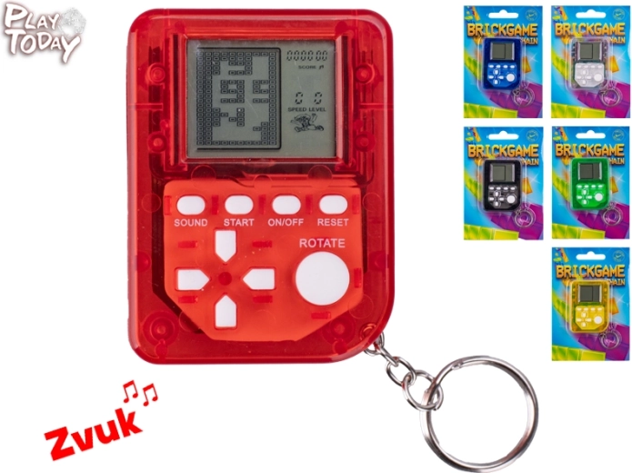 Mini Brickgame Schlüsselanhänger Play Today – Retro-Taschen-Spielkonsole