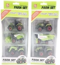 Farmdienst – Set landwirtschaftlicher Maschinen 1:64: Traktor, Mähdrescher und Traktor mit Frontlader