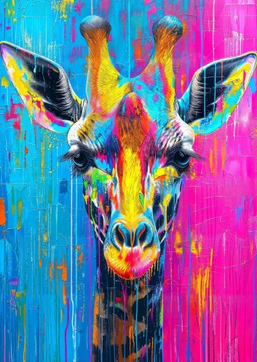 Enjoy Puzzle Gemalte Giraffe 1000 Teile