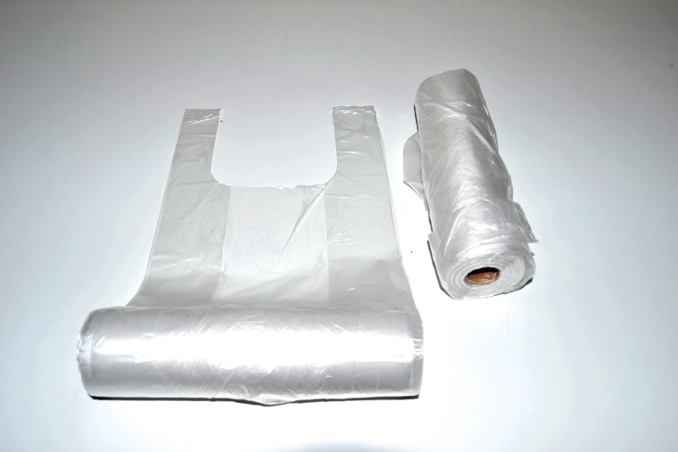 Transparente HDPE-Tragetaschen 5 kg, Rolle 200 St.