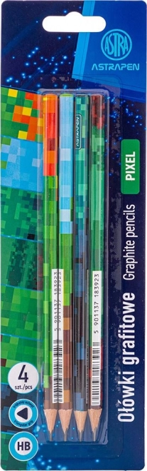 Dreieckige Skizzenstifte ASTRA HB Pixel 4 Stück