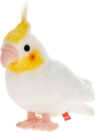 Weißer Nymphensittich Plüschfigur 20 cm