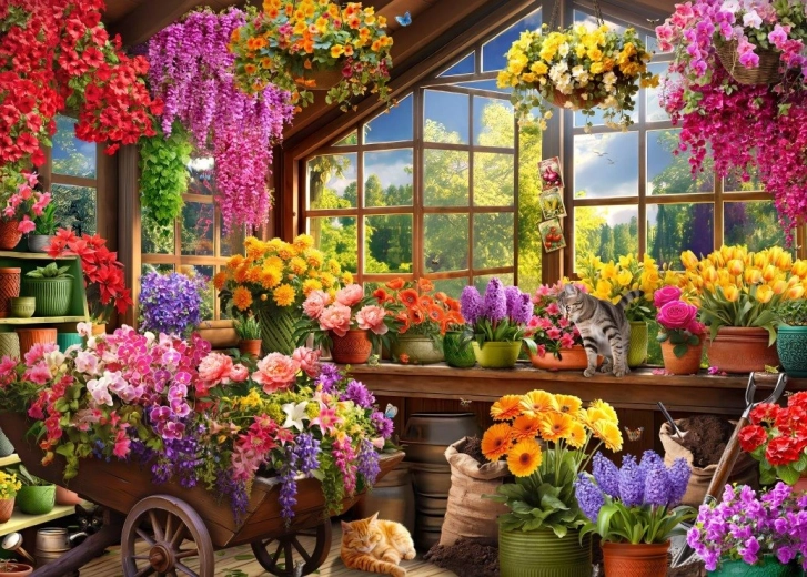 Bluebird Puzzle Gewächshaus 500 Teile