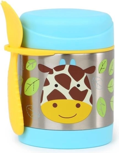 Skip Hop Zoo Thermosbehälter für Essen mit Löffel/Gabel Giraffe 325 ml