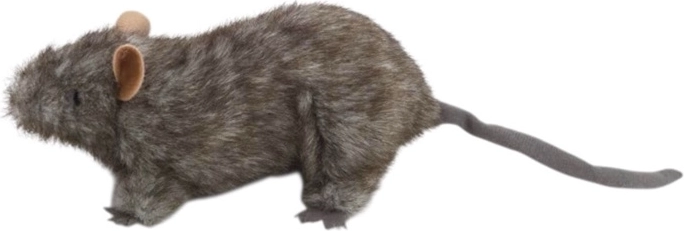 Graue Plüschmaus 12 cm