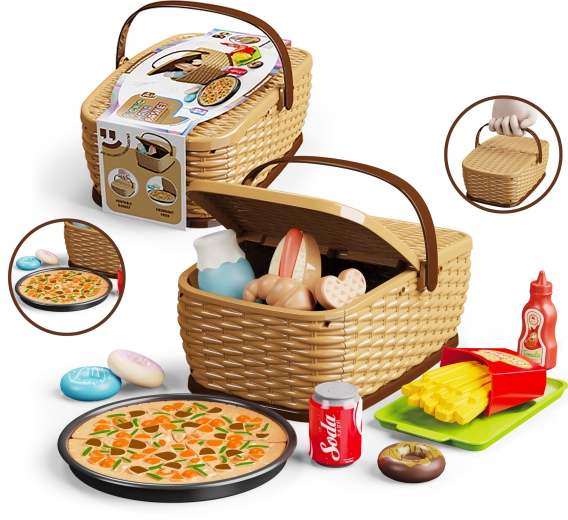 Kinder-Picknickkorb – Pizza-Set