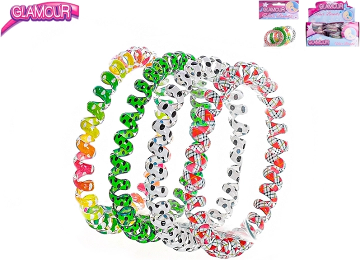 Glamour Armbänder und Haargummis – Set mit 4 Stück