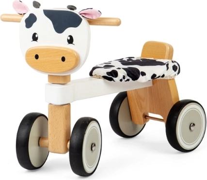 Lauflernwagen Holzkuh für Kinder