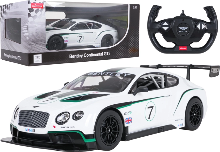 Ferngesteuertes Auto Bentley Continental GT3 RASTAR im Maßstab 1:14, weiß