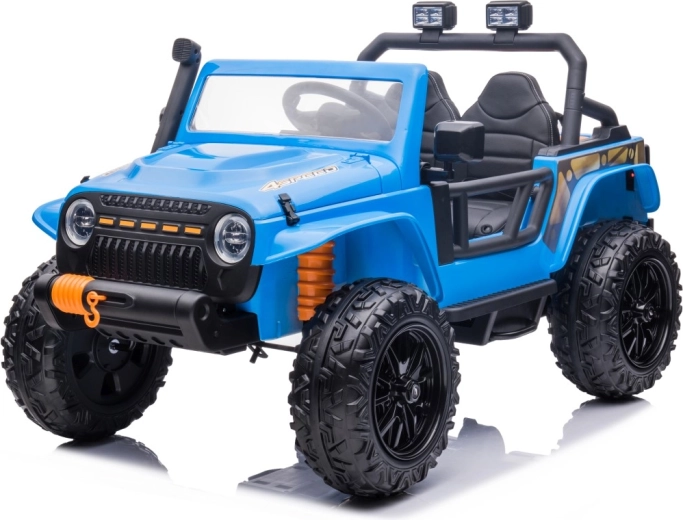 Elektrisches Kinderauto Jeep Monster 24V – blau, geländegängig, Zweisitzer